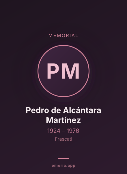 Memorial portrait of Pedro de Alcántara Martínez