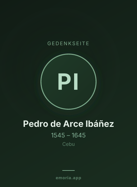 Gedenkportrait von Pedro de Arce Ibáñez