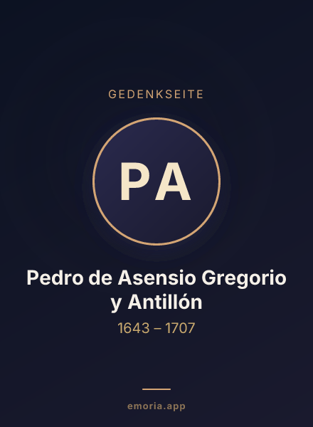Gedenkportrait von Pedro de Asensio Gregorio y Antillón