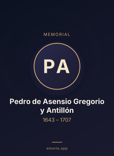 Memorial portrait of Pedro de Asensio Gregorio y Antillón