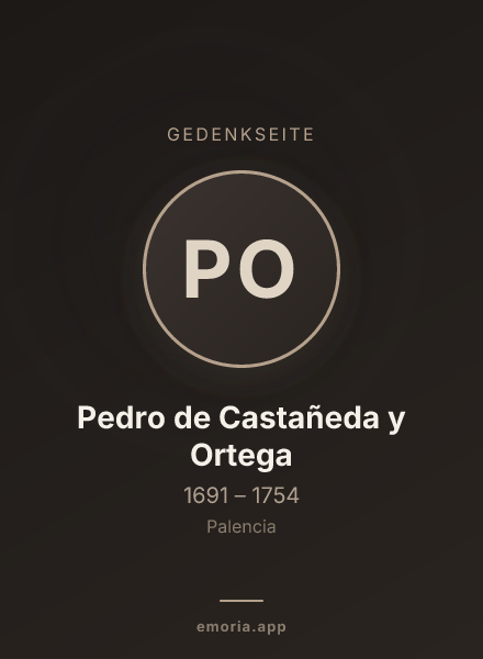 Gedenkportrait von Pedro de Castañeda y Ortega
