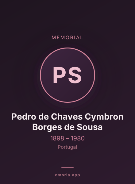 Memorial portrait of Pedro de Chaves Cymbron Borges de Sousa