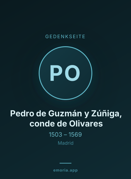 Gedenkportrait von Pedro de Guzmán y Zúñiga, conde de Olivares