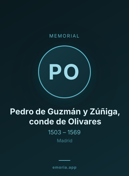 Memorial portrait of Pedro de Guzmán y Zúñiga, conde de Olivares