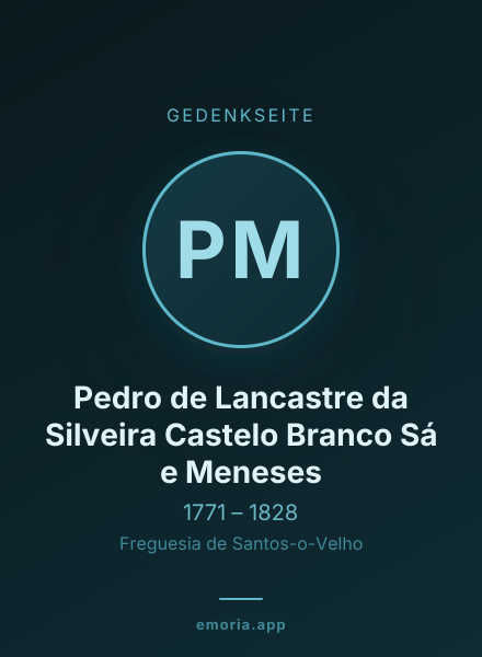 Gedenkportrait von Pedro de Lancastre da Silveira Castelo Branco Sá e Meneses