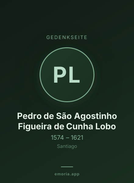 Gedenkportrait von Pedro de São Agostinho Figueira de Cunha Lobo