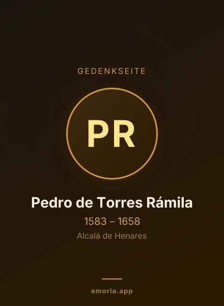 Gedenkportrait von Pedro de Torres Rámila