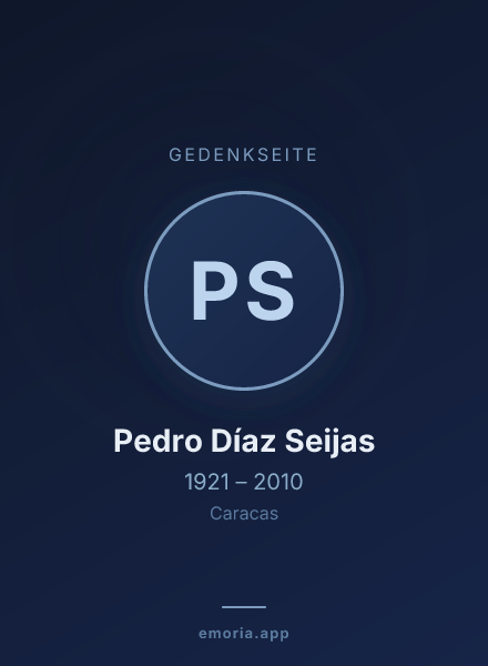 Gedenkportrait von Pedro Díaz Seijas