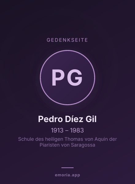 Gedenkportrait von Pedro Díez Gil