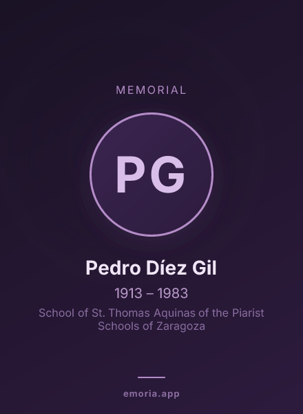 Memorial portrait of Pedro Díez Gil