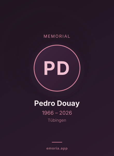 Memorial portrait of Pedro Douay