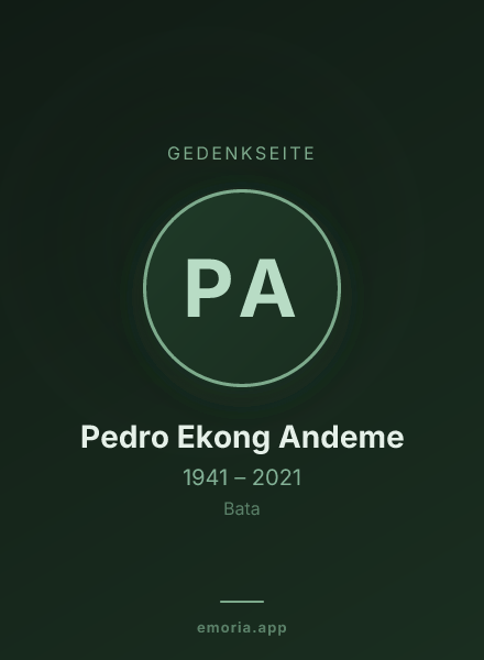 Gedenkportrait von Pedro Ekong Andeme