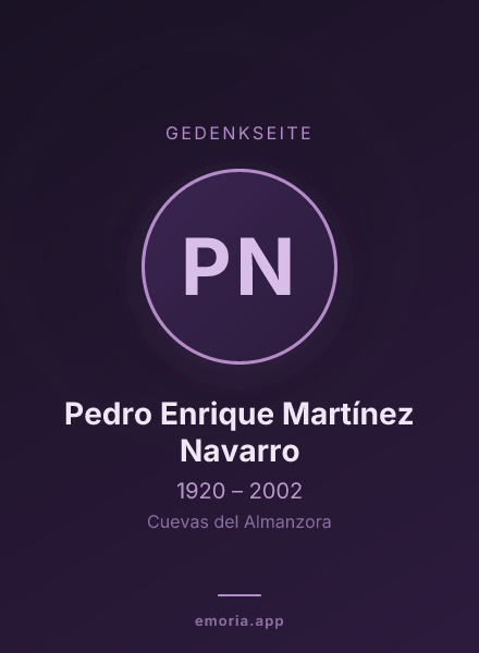 Gedenkportrait von Pedro Enrique Martínez Navarro