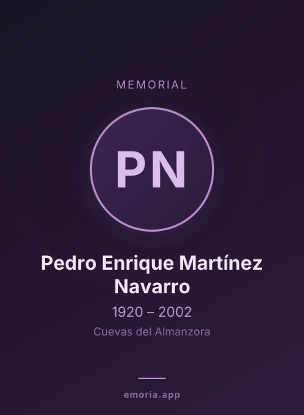 Memorial portrait of Pedro Enrique Martínez Navarro