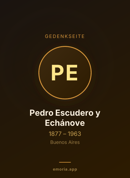 Gedenkportrait von Pedro Escudero y Echánove