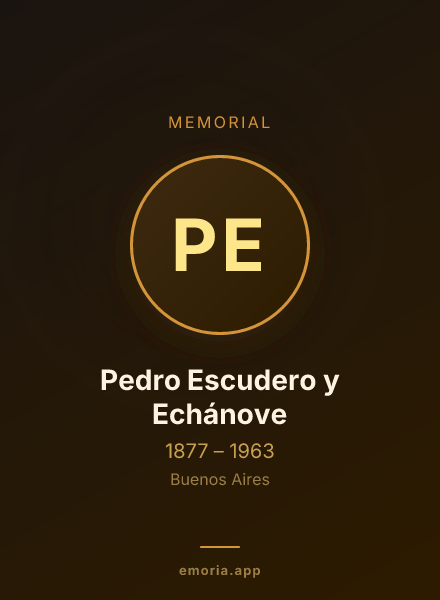 Memorial portrait of Pedro Escudero y Echánove