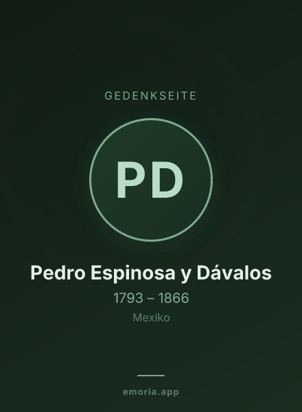 Gedenkportrait von Pedro Espinosa y Dávalos