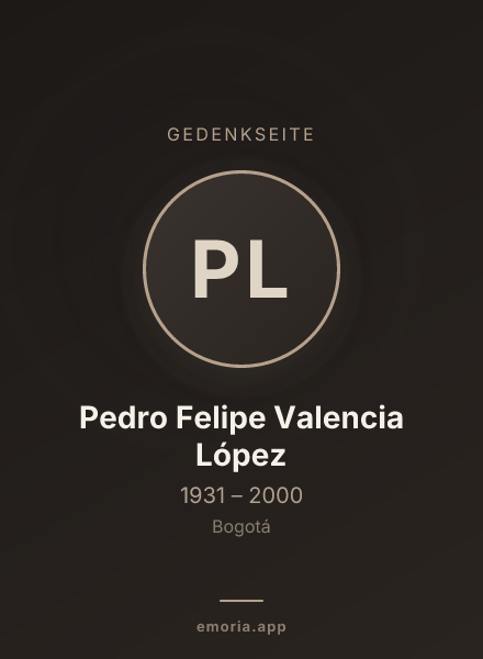 Gedenkportrait von Pedro Felipe Valencia López