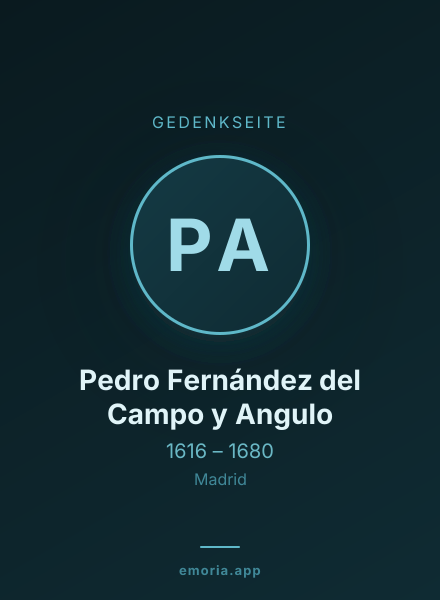 Gedenkportrait von Pedro Fernández del Campo y Angulo