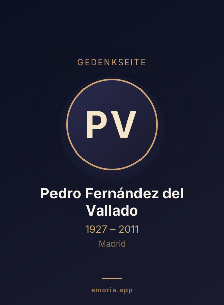 Gedenkportrait von Pedro Fernández del Vallado