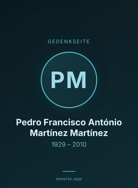 Gedenkportrait von Pedro Francisco António Martínez Martínez