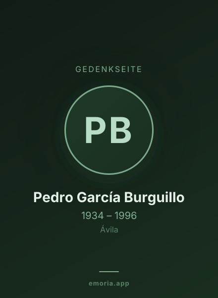 Gedenkportrait von Pedro García Burguillo