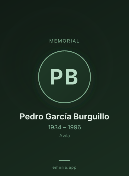 Memorial portrait of Pedro García Burguillo