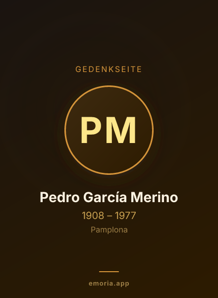 Gedenkportrait von Pedro García Merino