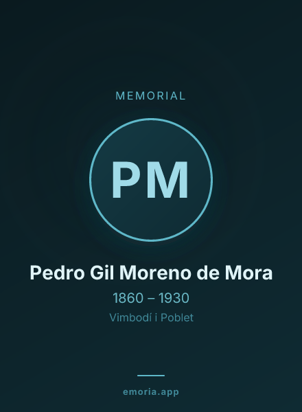 Memorial portrait of Pedro Gil Moreno de Mora