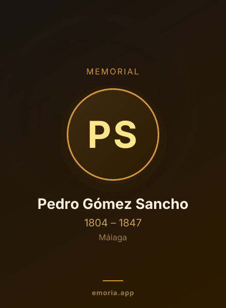 Memorial portrait of Pedro Gómez Sancho