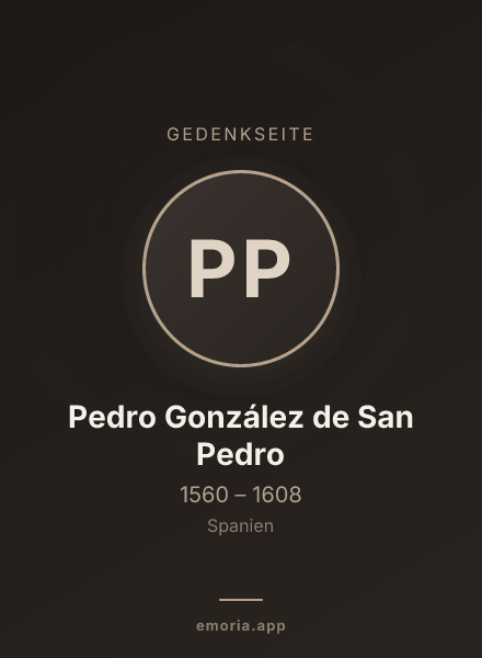 Gedenkportrait von Pedro González de San Pedro