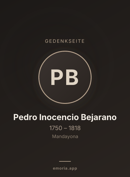 Gedenkportrait von Pedro Inocencio Bejarano