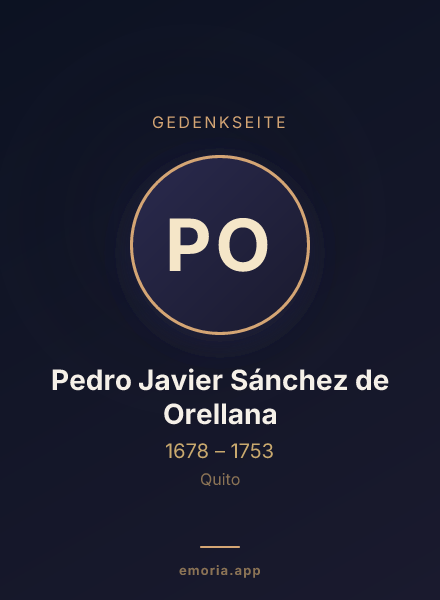 Gedenkportrait von Pedro Javier Sánchez de Orellana