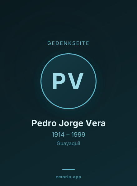 Gedenkportrait von Pedro Jorge Vera