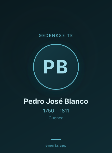 Gedenkportrait von Pedro José Blanco