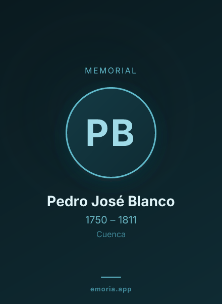 Memorial portrait of Pedro José Blanco