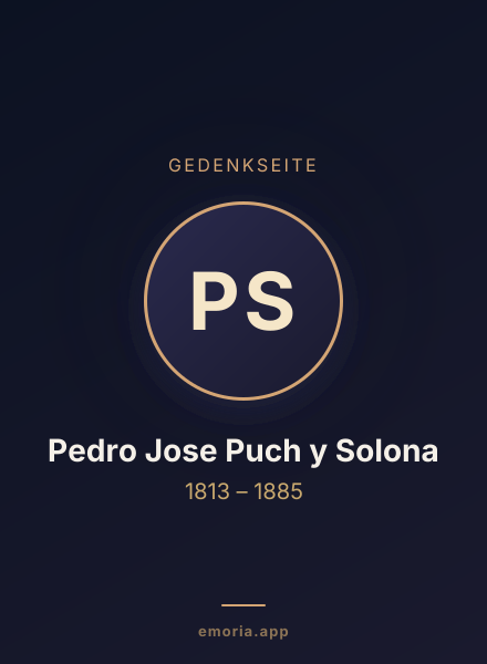 Gedenkportrait von Pedro Jose Puch y Solona