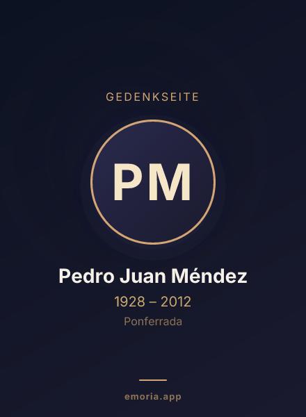 Gedenkportrait von Pedro Juan Méndez