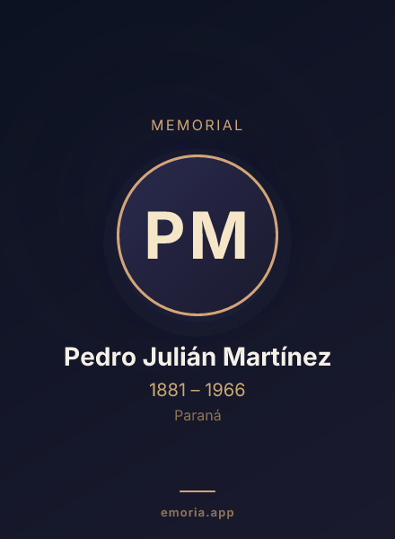 Memorial portrait of Pedro Julián Martínez
