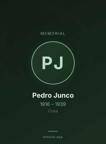 Memorial portrait of Pedro Junco
