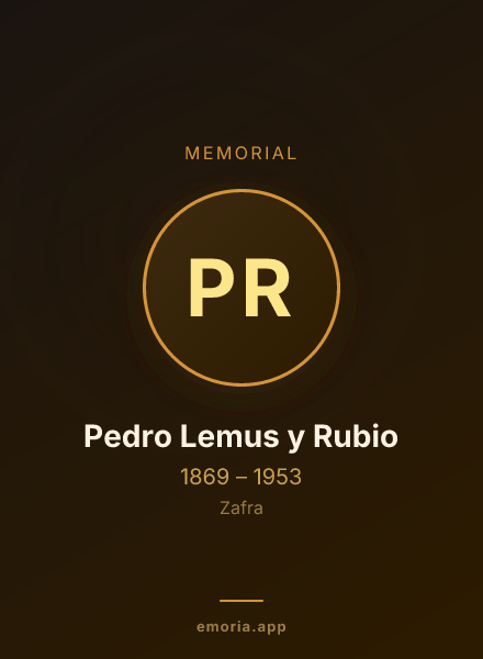 Memorial portrait of Pedro Lemus y Rubio