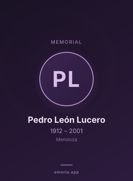 Memorial portrait of Pedro León Lucero