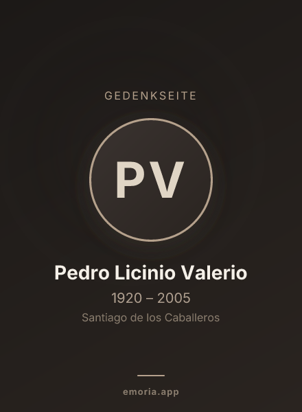 Gedenkportrait von Pedro Licinio Valerio