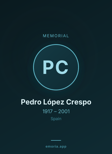 Memorial portrait of Pedro López Crespo