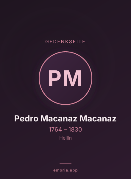 Gedenkportrait von Pedro Macanaz Macanaz