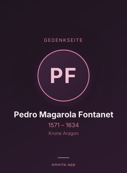 Gedenkportrait von Pedro Magarola Fontanet