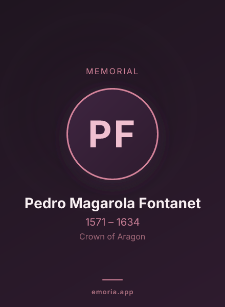 Memorial portrait of Pedro Magarola Fontanet
