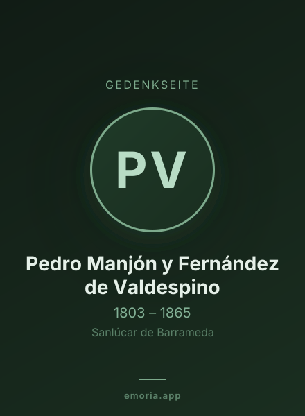 Gedenkportrait von Pedro Manjón y Fernández de Valdespino