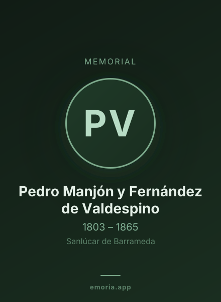 Memorial portrait of Pedro Manjón y Fernández de Valdespino
