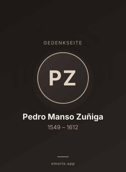 Gedenkportrait von Pedro Manso Zuñiga